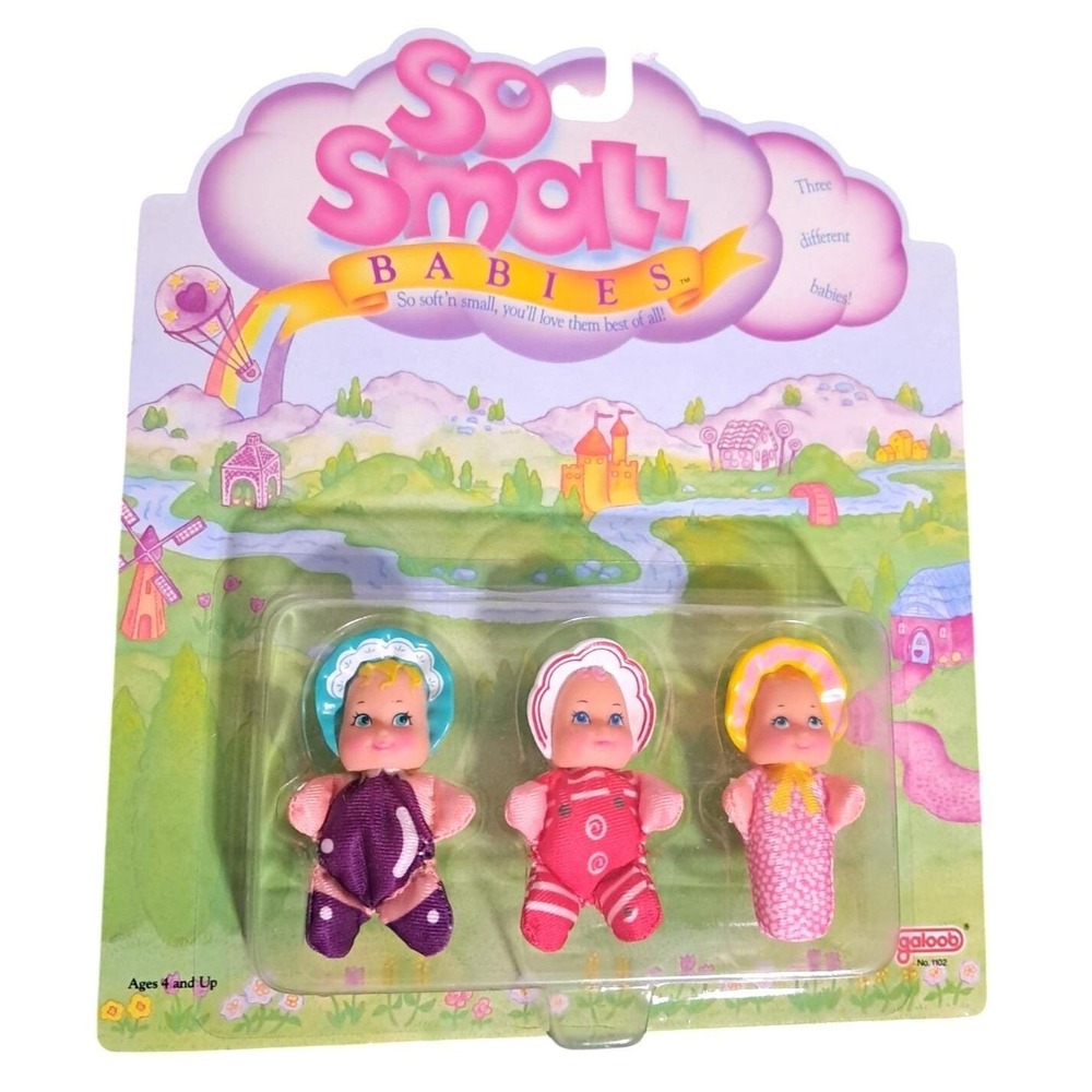 Vintage 1989 So Small Babies Collectible Set Of 3 By Galoob‎ No. 1102 Deadstock